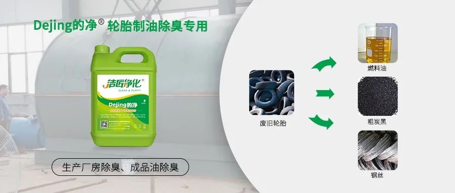 廢舊輪胎煉油廢氣污染，車間惡臭問題可利用潔匠凈化除臭劑解決.jpg